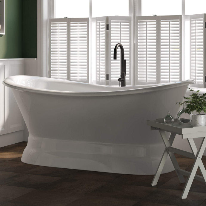 Cambridge Plumbing Cambridge Plumbing DES-PED-150-PKG-NH Cast Iron Double Ended Slipper Tub 71