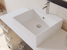 Load image into Gallery viewer, Cambridge Plumbing Vanity Cambridge Plumbing 8116 48 Inch Solid Wood Bathroom Vanity Set, Espresso Finish with White Porcelain Vessel Sink, Includes Faucet, Drain and Mirror