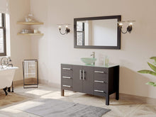 Load image into Gallery viewer, Cambridge Plumbing Vanity Cambridge Plumbing 8116B 48 Inch Solid Wood Bathroom Vanity Set, Espresso Finish with Glass Countertop and Sink, Includes Faucet, Drain and Mirror