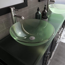 Load image into Gallery viewer, Cambridge Plumbing Vanity Cambridge Plumbing 8119BXL 72 Inch Solid Wood Bathroom Double Vanity Set, Espresso Finish, Tempered Glass Countertop Includes Sinks, Faucet, Drain and Mirrors
