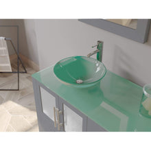 Load image into Gallery viewer, Cambridge Plumbing Vanity Cambridge Plumbing 8119BXLG 72 Inch Solid Wood Bathroom Double Vanity Set, Gray Finish, Tempered Glass Countertop Includes Sinks, Faucet, Drain and Mirrors