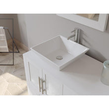 Load image into Gallery viewer, Cambridge Plumbing Vanity Cambridge Plumbing 8119XLWF-CP 71 Inch Solid Wood Vanity with A Porcelain Counter Top and Two Matching Vessel Sinks, Two Long-Stemmed Faucets and Drains