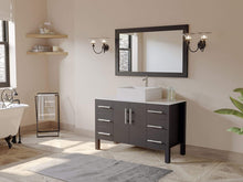 Load image into Gallery viewer, Cambridge Plumbing Vanity Cambridge Plumbing Complete 48 Inch Solid Wood Bathroom Vanity Set, Espresso Finish with White Porcelain Countertop and Sink, Includes Faucet, Drain and Matching Vanity Mirror