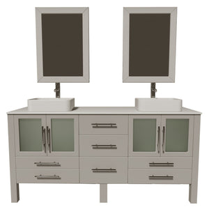 Cambridge Plumbing Vanity Polished Chrome Cambridge Plumbing 8119XLG Cambridge Plumbing Complete 72" Vanity Set with Polished Chrome Plumbing
