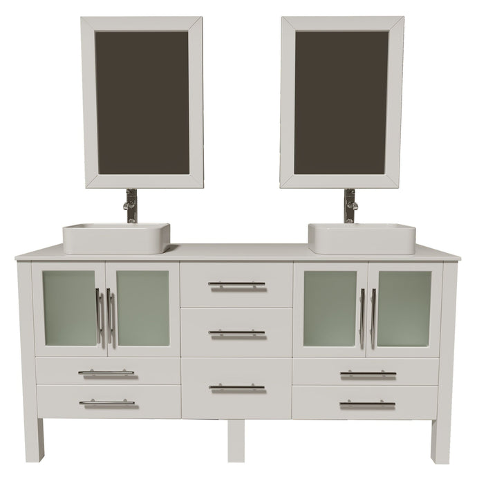 Cambridge Plumbing Vanity Polished Chrome Cambridge Plumbing 8119XLW Complete 72