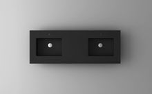 Load image into Gallery viewer, LAVIVA Countertop LAVIVA 313SQ1HSS-60D-MB VIVA Stone 60&quot; Double Sink Matte Black - Solid Surface Countertop