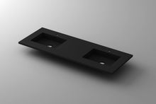 Load image into Gallery viewer, LAVIVA Countertop LAVIVA 313SQ1HSS-60D-MB VIVA Stone 60&quot; Double Sink Matte Black - Solid Surface Countertop