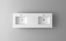 Load image into Gallery viewer, LAVIVA Countertop LAVIVA 313SQ1HSS-60D-MW VIVA Stone 60&quot; Double Sink Matte White - Solid Surface Countertop