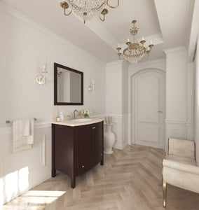 LAVIVA Vanity LAVIVA 3130709-32B-JG Estella 32 - Brown Cabinet + Jerusalem Gold Counter