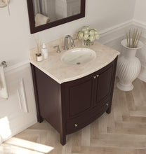Load image into Gallery viewer, LAVIVA Vanity LAVIVA 3130709-32B-JG Estella 32 - Brown Cabinet + Jerusalem Gold Counter