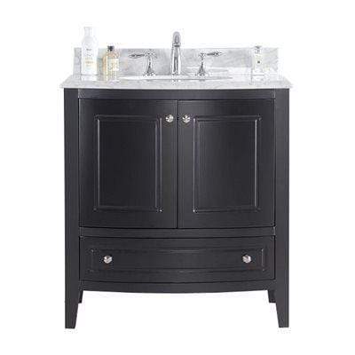 LAVIVA Vanity LAVIVA 3130709-32E-WC Estella 32 - Espresso Cabinet + White Carrera Counter