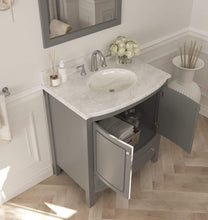 Load image into Gallery viewer, LAVIVA Vanity LAVIVA 3130709-32G-WC Estella 32 - Grey Cabinet + White Carrera Counter