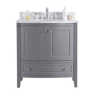 LAVIVA Vanity LAVIVA 3130709-32G-WC Estella 32 - Grey Cabinet + White Carrera Counter