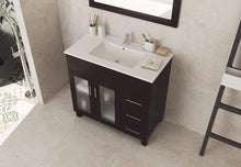 Load image into Gallery viewer, LAVIVA Vanity LAVIVA 31321529-36B-CB Nova 36 - Brown Cabinet + Ceramic Basin Counter