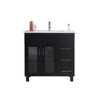 Load image into Gallery viewer, LAVIVA Vanity LAVIVA 31321529-36E-CB Nova 36 - Espresso Cabinet + Ceramic Basin Counter