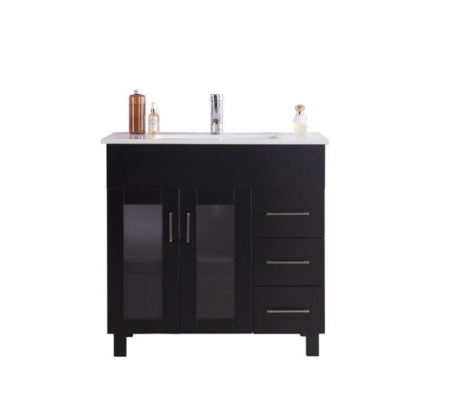 LAVIVA Vanity LAVIVA 31321529-36E-CB Nova 36 - Espresso Cabinet + Ceramic Basin Counter