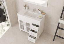 Load image into Gallery viewer, LAVIVA Vanity LAVIVA 31321529-36W-CB Nova 36 - White Cabinet + Ceramic Basin Counter