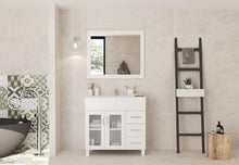 Load image into Gallery viewer, LAVIVA Vanity LAVIVA 31321529-36W-CB Nova 36 - White Cabinet + Ceramic Basin Counter