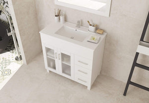LAVIVA Vanity LAVIVA 31321529-36W-CB Nova 36 - White Cabinet + Ceramic Basin Counter