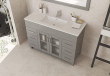 Load image into Gallery viewer, LAVIVA Vanity LAVIVA 31321529-48G-CB Nova 48 - Grey Cabinet + Ceramic Basin Counter