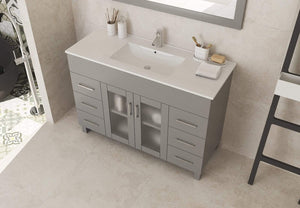LAVIVA Vanity LAVIVA 31321529-48G-CB Nova 48 - Grey Cabinet + Ceramic Basin Counter