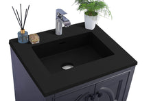 Load image into Gallery viewer, LAVIVA Vanity LAVIVA 313613-24G-MB Odyssey - 24 - Maple Grey Cabinet + Matte Black VIVA Stone Solid Surface Countertop