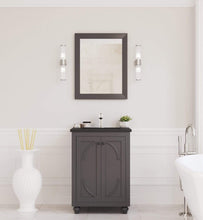 Load image into Gallery viewer, LAVIVA Vanity LAVIVA 313613-24G-MB Odyssey - 24 - Maple Grey Cabinet + Matte Black VIVA Stone Solid Surface Countertop
