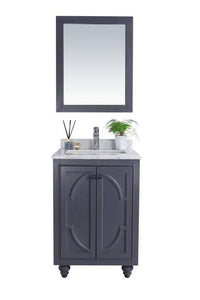 LAVIVA Vanity LAVIVA 313613-24G-WC Odyssey - 24 - Maple Grey Cabinet + White Carrera Counter