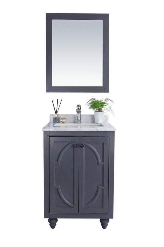 LAVIVA Vanity LAVIVA 313613-24G-WC Odyssey - 24 - Maple Grey Cabinet + White Carrera Counter