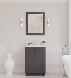 LAVIVA Vanity LAVIVA 313613-24G-WC Odyssey - 24 - Maple Grey Cabinet + White Carrera Counter