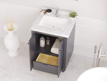 Load image into Gallery viewer, LAVIVA Vanity LAVIVA 313613-24G-WC Odyssey - 24 - Maple Grey Cabinet + White Carrera Counter