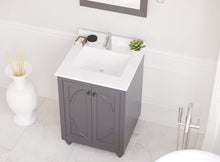 Load image into Gallery viewer, LAVIVA Vanity LAVIVA 313613-24G-WQ Odyssey - 24 - Maple Grey Cabinet + White Quartz Counter