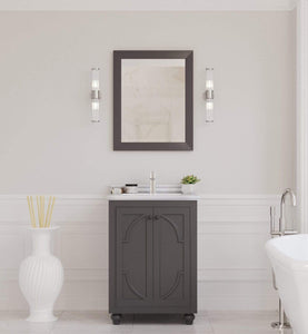 LAVIVA Vanity LAVIVA 313613-24G-WS Odyssey - 24 - Maple Grey Cabinet + White Stripes Counter