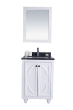 Load image into Gallery viewer, LAVIVA Vanity LAVIVA 313613-24W-BW Odyssey - 24 - White Cabinet + Black Wood Counter