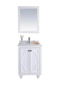 LAVIVA Vanity LAVIVA 313613-24W-WC Odyssey - 24 - White Cabinet + White Carrera Counter