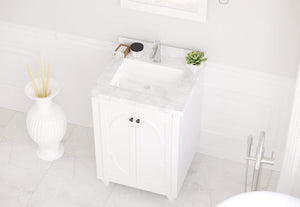 LAVIVA Vanity LAVIVA 313613-24W-WC Odyssey - 24 - White Cabinet + White Carrera Counter