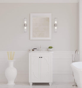 LAVIVA Vanity LAVIVA 313613-24W-WC Odyssey - 24 - White Cabinet + White Carrera Counter