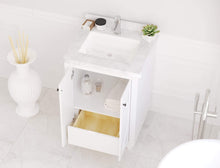 Load image into Gallery viewer, LAVIVA Vanity LAVIVA 313613-24W-WC Odyssey - 24 - White Cabinet + White Carrera Counter
