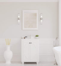 Load image into Gallery viewer, LAVIVA Vanity LAVIVA 313613-24W-WQ Odyssey - 24 - White Cabinet + White Quartz Counter