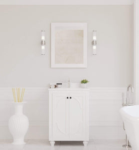 LAVIVA Vanity LAVIVA 313613-24W-WQ Odyssey - 24 - White Cabinet + White Quartz Counter
