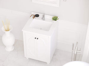 LAVIVA Vanity LAVIVA 313613-24W-WQ Odyssey - 24 - White Cabinet + White Quartz Counter