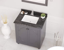 Load image into Gallery viewer, LAVIVA Vanity LAVIVA 313613-30G-BW Odyssey - 30 - Maple Grey Cabinet + Black Wood Counter
