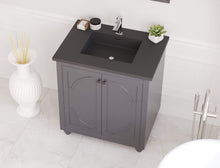 Load image into Gallery viewer, LAVIVA Vanity LAVIVA 313613-30G-MB Odyssey - 30 - Maple Grey Cabinet + Matte Black VIVA Stone Solid Surface Countertop