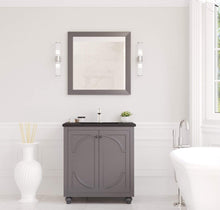 Load image into Gallery viewer, LAVIVA Vanity LAVIVA 313613-30G-MB Odyssey - 30 - Maple Grey Cabinet + Matte Black VIVA Stone Solid Surface Countertop