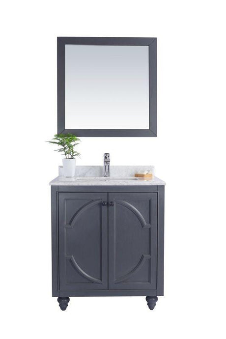 LAVIVA Vanity LAVIVA 313613-30G-WC Odyssey - 30 - Maple Grey Cabinet + White Carrera Counter