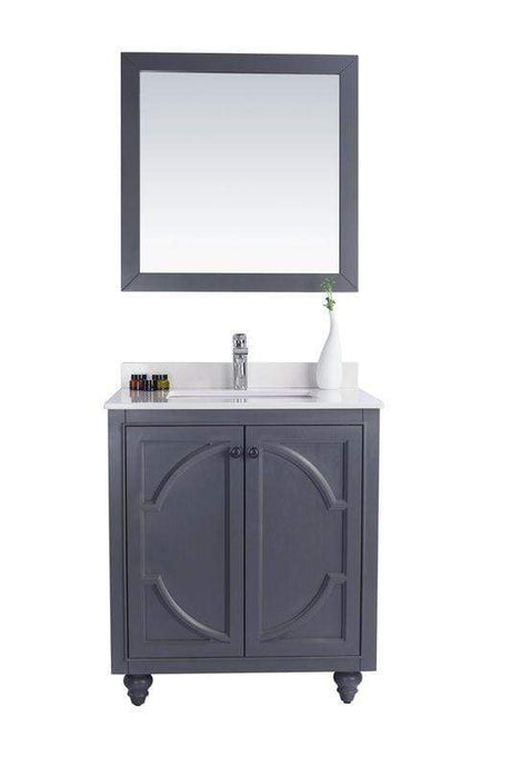 LAVIVA Vanity LAVIVA 313613-30G-WQ Odyssey - 30 - Maple Grey Cabinet + White Quartz Counter
