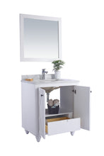 Load image into Gallery viewer, LAVIVA Vanity LAVIVA 313613-30W-MB Odyssey - 30 - White Cabinet + Matte Black VIVA Stone Solid Surface Countertop