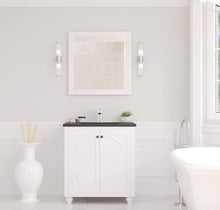 Load image into Gallery viewer, LAVIVA Vanity LAVIVA 313613-30W-MB Odyssey - 30 - White Cabinet + Matte Black VIVA Stone Solid Surface Countertop