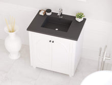 Load image into Gallery viewer, LAVIVA Vanity LAVIVA 313613-30W-MB Odyssey - 30 - White Cabinet + Matte Black VIVA Stone Solid Surface Countertop