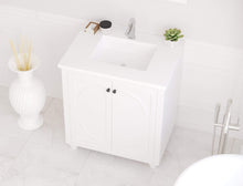 Load image into Gallery viewer, LAVIVA Vanity LAVIVA 313613-30W-MW Odyssey - 30 - White Cabinet + Matte White VIVA Stone Solid Surface Countertop